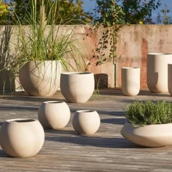 Rustik blomsterpotte sett 2 stk 45+34 cm sand