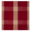 Rutete servietter lin/bomull 50x50 cm rød/beige
