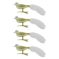 Safar juletrepynt 17 cm 4 stk gull