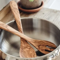 Salatbestikk 30 cm oliventre