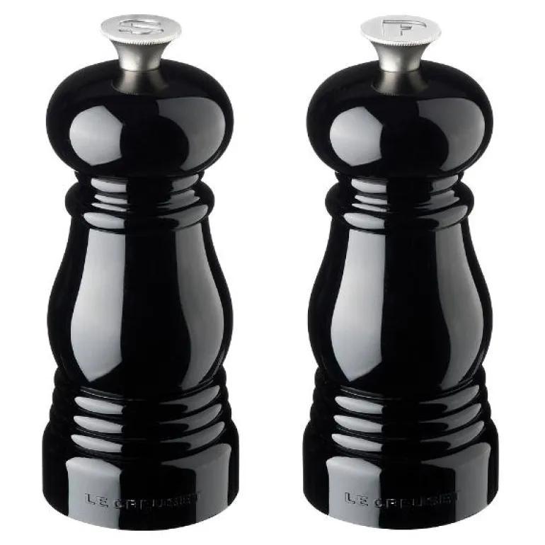 Salt- og pepperkvernsett 11 cm black