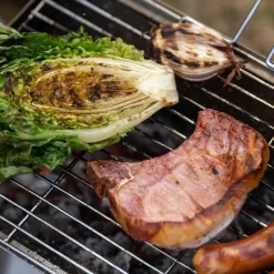 Sammenleggbar grill 36x26 cm rustfritt stål