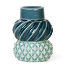 Samsurium lysestake sett 2 deler petrol/peacock