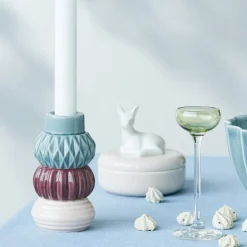 Samsurium lysestake sett 3 deler dark/powder/aubergine