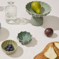 Samsurium skål på stett 11,7x16,6 cm eucalyptus