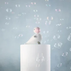 Sangfugl Love 15,5 cm hvit/rosa