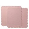 Scallopped tekstilserviett 2 stk 40x40 cm pudderrosa