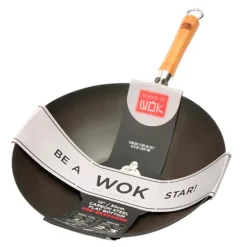 School of Wok wokpanne 30 cm m/ bambuhåndtak svart