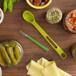 Scoop&pick skje m/sil grønn