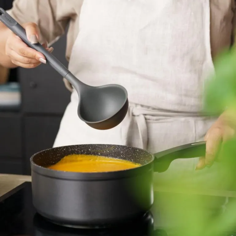 Øse large 31,5 cm grå