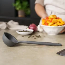 Øse large 31,5 cm grå