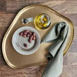 Sea brett antikk 41x35 cm messing