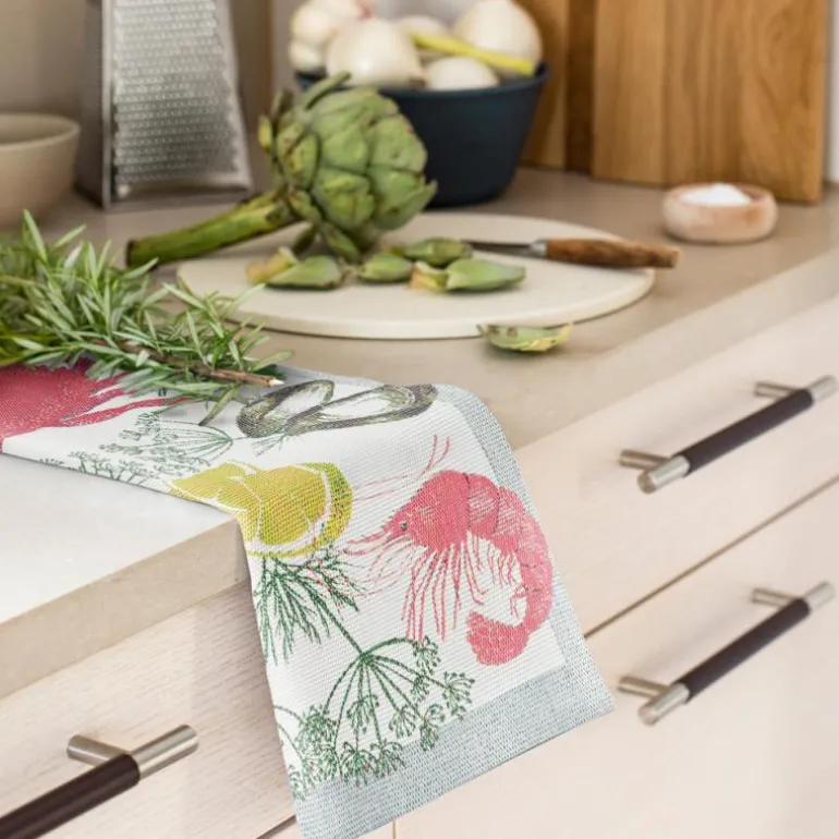 Seafood håndkle 35x50 cm