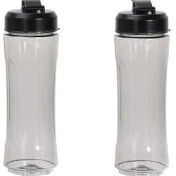 Select drikkeflaske 0,6L 2 stk klar/svart