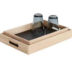 Serveringsbrett 30x46 cm natur/svart