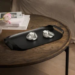 Serveringsbrett 43x25 cm svart