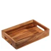 Serveringsbrikke i akasietre 33x22x6 cm
