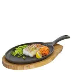 Serveringspanne oval m/tretallerken