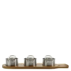 Serveware minigrytesett 3 deler 9 cm stål