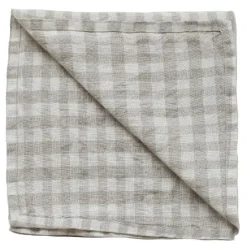 Serviett 45x45 cm gingham natural
