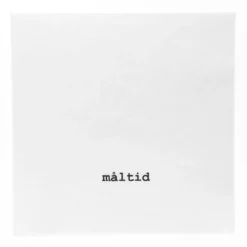 Servietter lunsj 16,5x16,5 cm "måltid" hvit