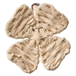 Serviettring firkløver 6x6 cm raffia