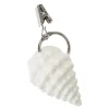 Shell dukholder i steingods 6x4 cm hvit