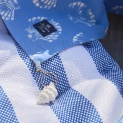 Shell dukholder i steingods 6x4 cm hvit