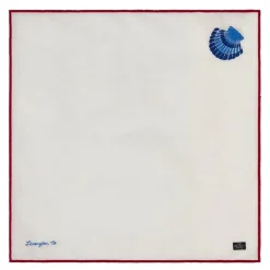 Shell embroidered tøyserviett 50x50 cm hvit/blå/rød