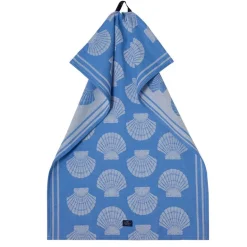 Shell jacquard kjøkkenhåndkle 70x50 cm blå/hvit