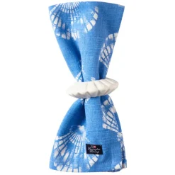 Shell serviett i bomull 50x50 cm blå/hvit