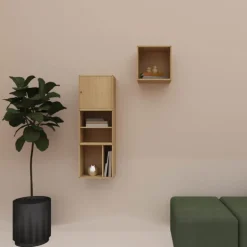 Signature hylle m/dør s10 modul natur