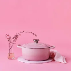 Signature støpejernsgryte rund 24 cm 4,2L shell pink