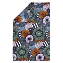 Siirtolapuutarha dynetrekk 150x210 cm hvit/mørk blå/oransje