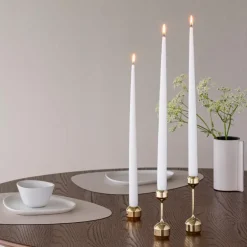 Silhouette lysestake 3,4 cm 2 stk gullbelagt