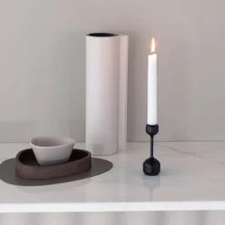 Silhouette lysestake 12 cm svart