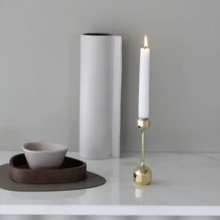 Silhouette lysestake 14,5 cm gullbelagt