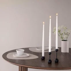 Silhouette lysestake sett 12 + 14,5 cm svart