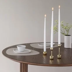 Silhouette lysestake sett 12 + 14,5 cm gullbelagt