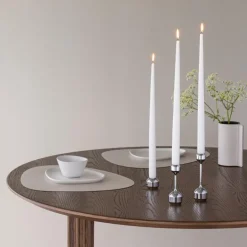 Silhouette lysestake sett 12 + 14,5 cm krom