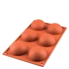 Silikonform halvkule 6 stk 7x3,5 cm