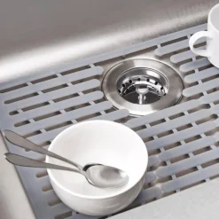 Silikonmatte til vasken liten grå