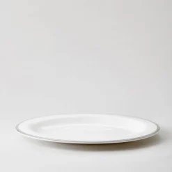 Silver Paisley ovalt fat 32 cm