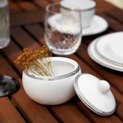 Silver Paisley ssukkerskål