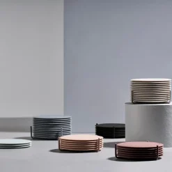 Singles glassbrikker m/holder grå