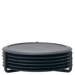 Singles glassbrikker m/holder svart