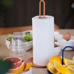 Singles kjøkkenrullholder 15 cm apricot