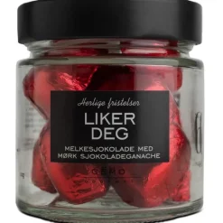 Sjokoladehjerter liker deg rød