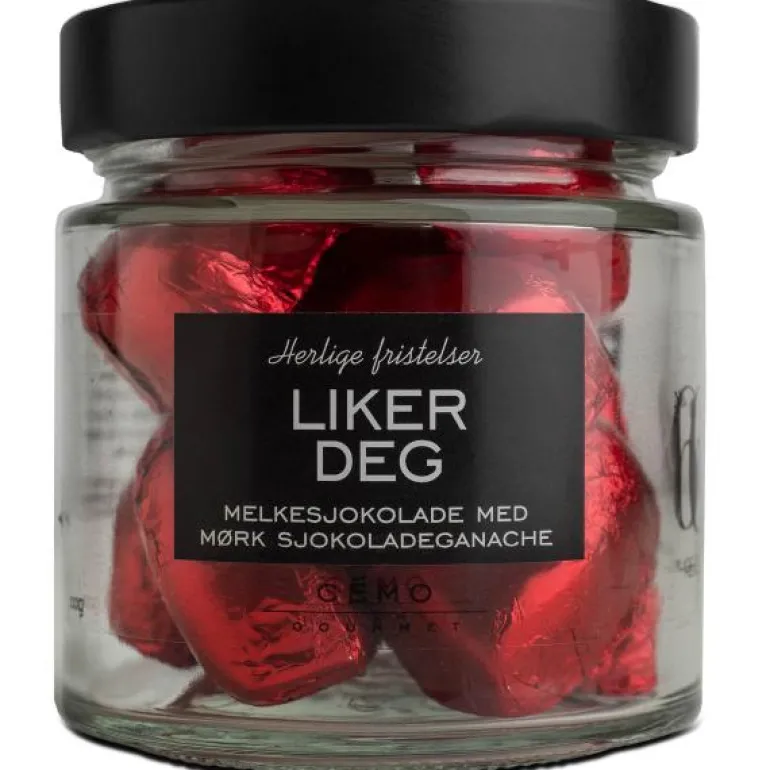 Sjokoladehjerter liker deg rød