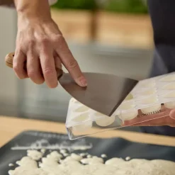 Sjokoladespatel 22 cm eik/rustfritt stål